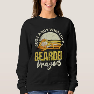 Reptile Quote Just A Boy Who Really Loves Bearded  Sweatshirt