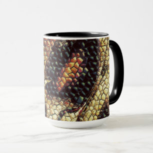 Reptile skin with yellowish and dark spots?  mug