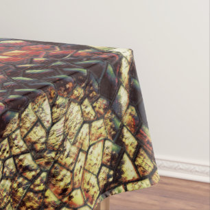 Reptile skin with yellowish and dark spots?  tablecloth