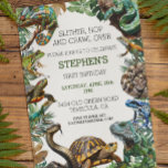Reptile Slither Crawl Snake Turtle Birthday  Invitation<br><div class="desc">This design may be personalised in the area provided by changing the photo and/or text. Or it can be customised by choosing the click to customise further option and delete or change the colour of the background, add text, change the text colour or style, or delete the text for an...</div>