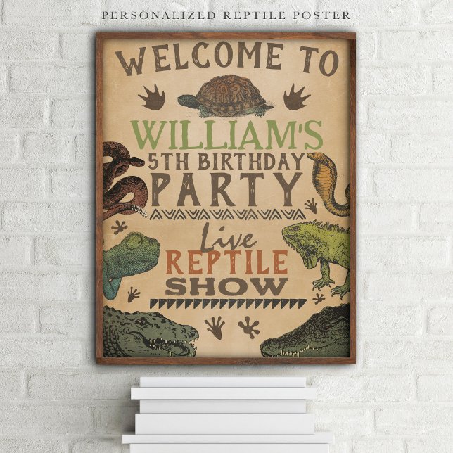 Reptile Theme Birthday Party Welcome Sign (Creator Uploaded)