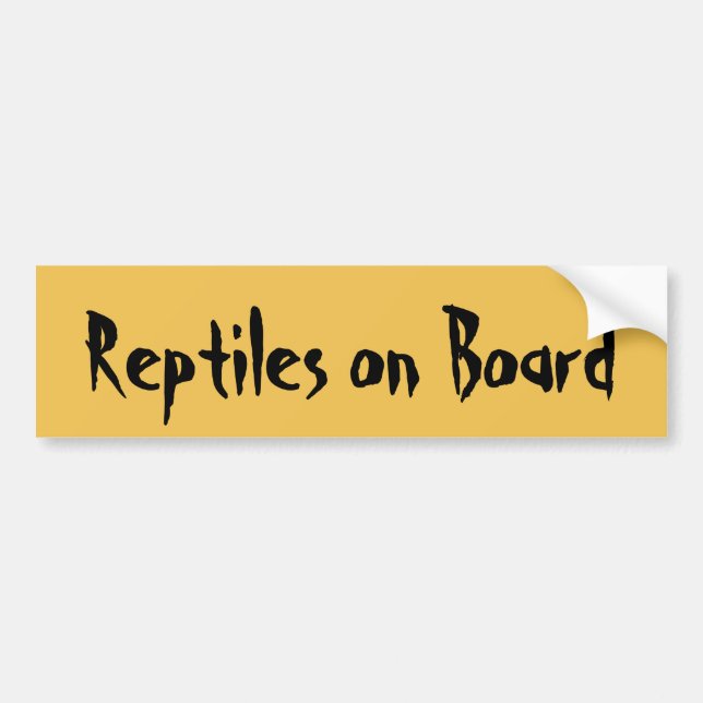Reptiles on Board Bumper Sticker (Front)