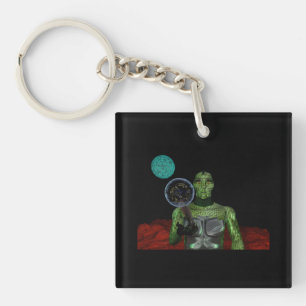 reptilian aliens key ring