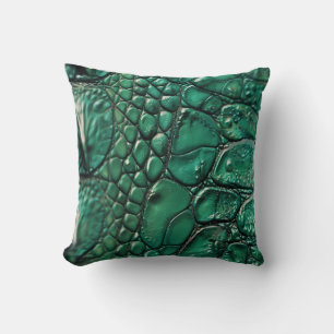 Reptilian Chic Emerald Design Cushion