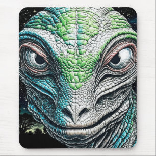 Reptilian Lizard Man Alien Extraterrestrial Being  Mouse Pad