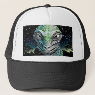 Reptilian Lizard Man Alien Extraterrestrial Being  Trucker Hat