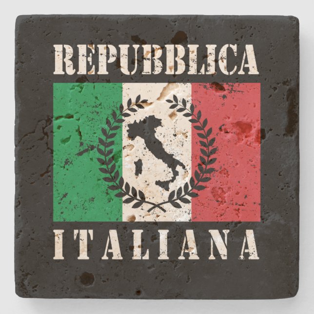 Repubblica Italiana Stone Coaster (Front)
