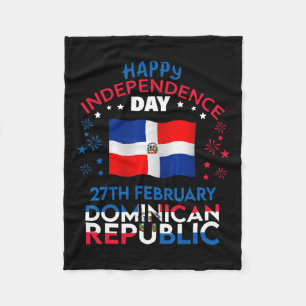 Republic 180th Independence Day Dominican Flag Fleece Blanket