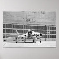 Republic F-84F on the Ramp at Moffett Field