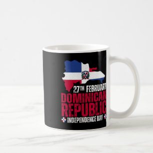 Republic Independence Day Dominican Flag And Map Coffee Mug