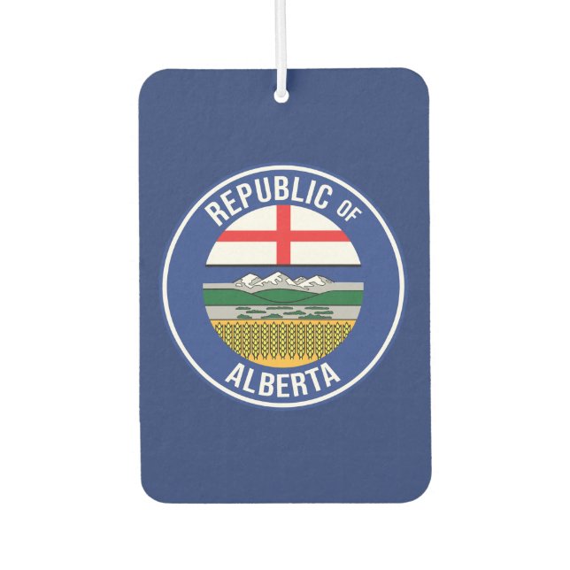 Republic of Alberta WEXIT Car Air Freshener (Front)
