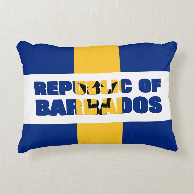 REPUBLIC OF BARBADOS DECORATIVE CUSHION (Front)