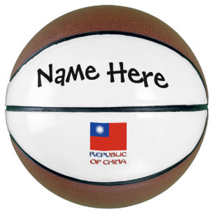 Republic of China Taiwan Flag Personalised Basketball