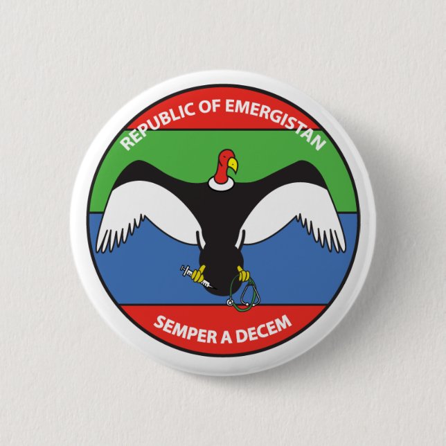 Republic of Emergistan Logo button (Front)