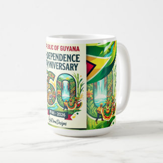 Republic Of Guyana 60th Independence Anniversary Coffee Mug