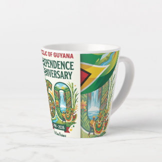 Republic Of Guyana 60th Independence Anniversary Latte Mug