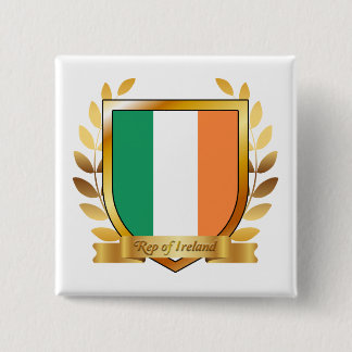 Republic of Ireland Flag Shield 15 Cm Square Badge
