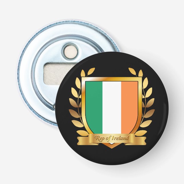 Republic of Ireland Flag Shield Bottle Opener (Front)