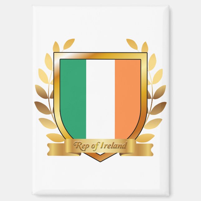 Republic of Ireland Flag Shield Magnet (Front)