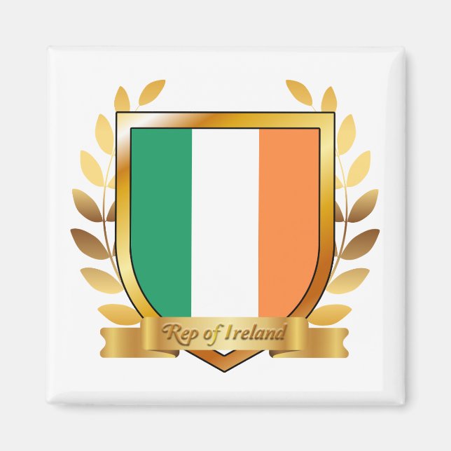 Republic of Ireland Flag Shield Magnet (Front)