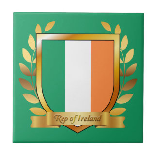 Republic of Ireland Flag Shield Tile