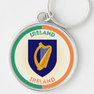 Republic of Ireland Heritage Emblem Key Ring