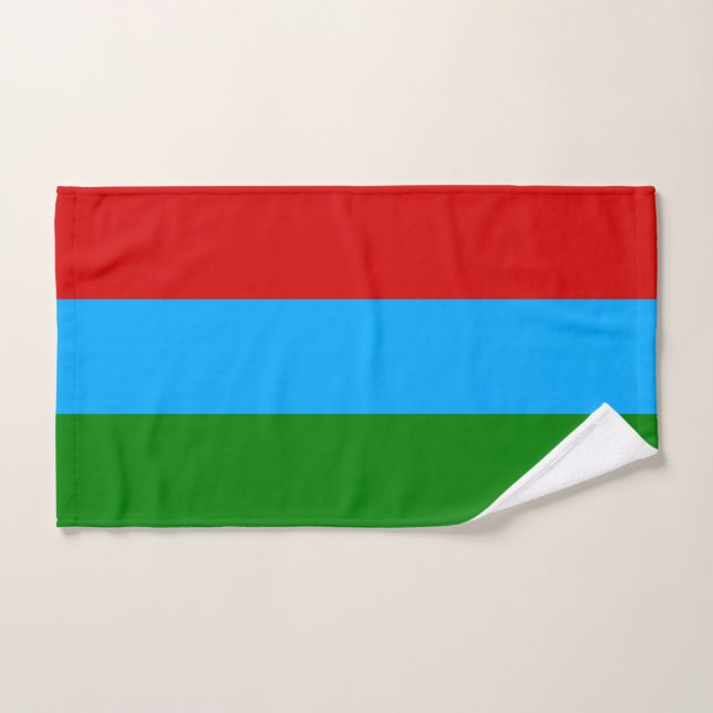 Republic of Karelia Flag Bath Towel Set (Hand Towel)
