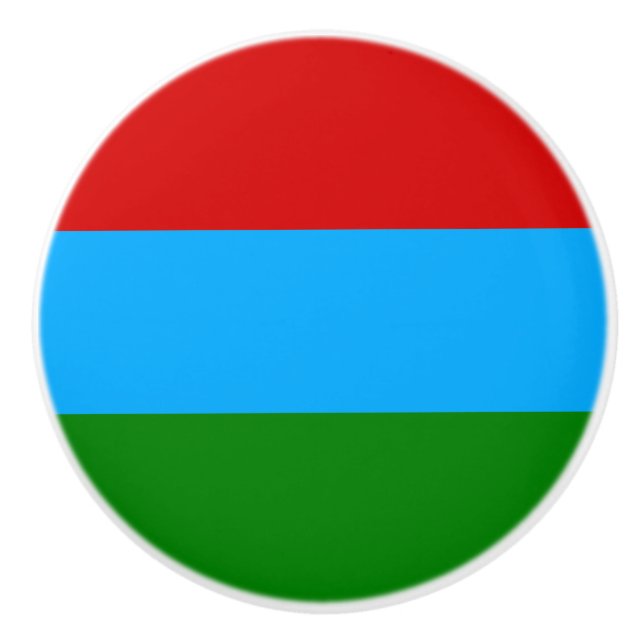 Republic of Karelia Flag Ceramic Knob (Front)