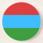 Republic of Karelia Flag Coaster<br><div class="desc">Patriotic flag of Republic of Karelia.</div>
