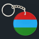 Republic of Karelia Flag Key Ring<br><div class="desc">Patriotic flag of Republic of Karelia.</div>
