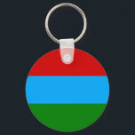Republic of Karelia Flag Key Ring<br><div class="desc">Patriotic flag of Republic of Karelia.</div>