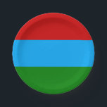 Republic of Karelia Flag Paper Plate<br><div class="desc">Patriotic flag of Republic of Karelia.</div>