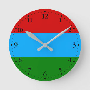 Republic of Karelia Flag Round Clock