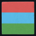 Republic of Karelia Flag Stone Coaster<br><div class="desc">Patriotic flag of Republic of Karelia.</div>