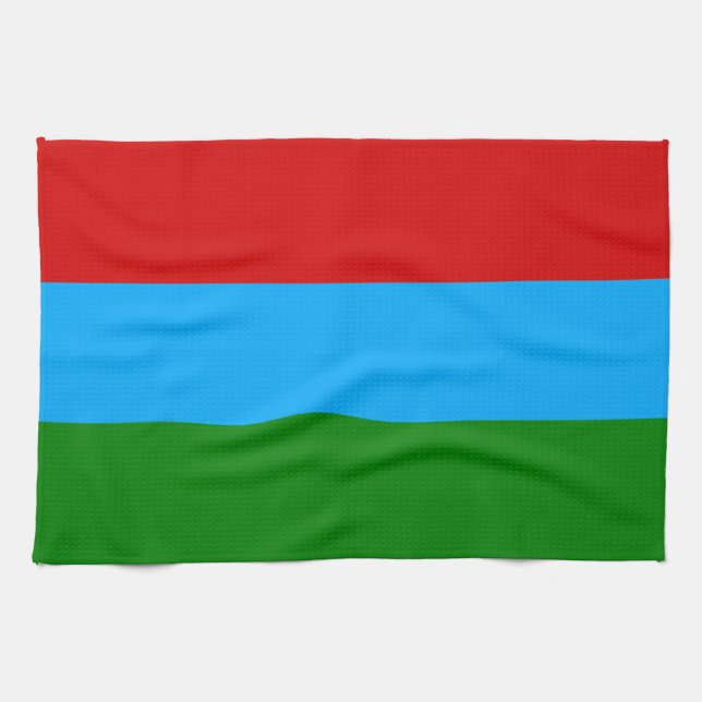 Republic of Karelia Flag Tea Towel (Horizontal)