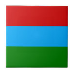 Republic of Karelia Flag Tile<br><div class="desc">Patriotic flag of Republic of Karelia.</div>