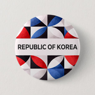 Republic of Korea 6 Cm Round Badge