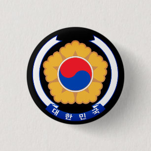 Republic of Korea Emblem 3 Cm Round Badge