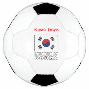 Republic of Korea Flag Personalised Soccer Ball