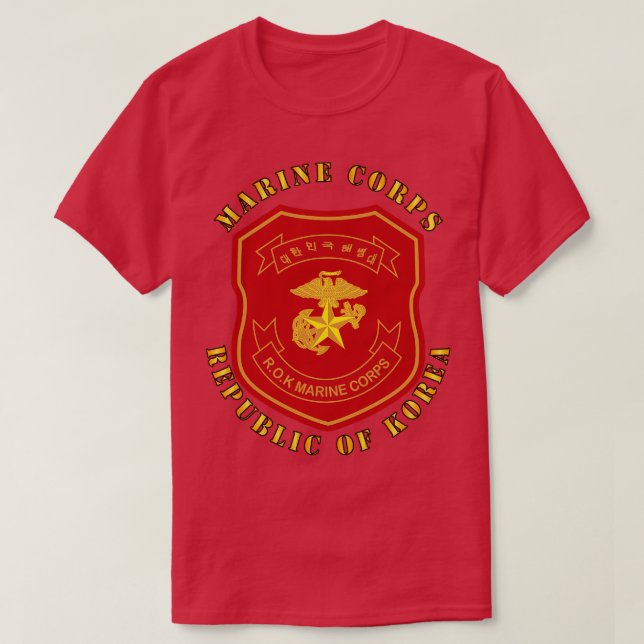 Republic of Korea Marine Corps Patch T-Shirt (Design Front)