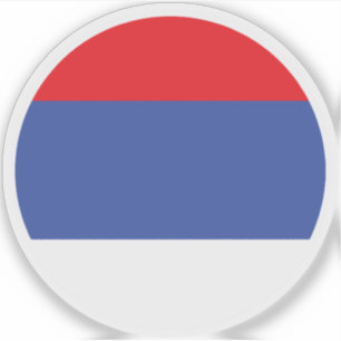 Republic of Sprska Flag Round Sticker