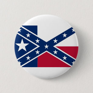 Republic of Texas Flag 6 Cm Round Badge