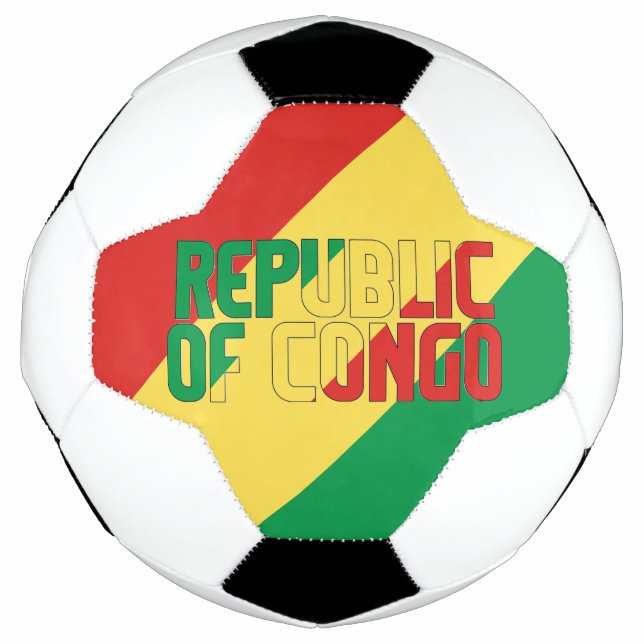 Republic of the Congo Flag Adorable Patriotic Soccer Ball (Front)
