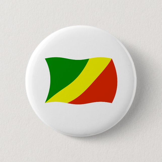 Republic of the Congo Flag Button (Front)