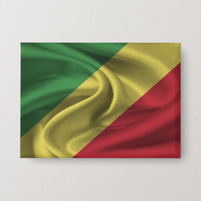 Republic of the Congo Flag Button (Front)