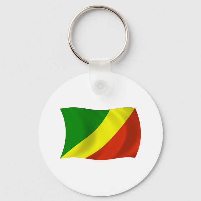 Republic of the Congo Flag Keychain (Front)