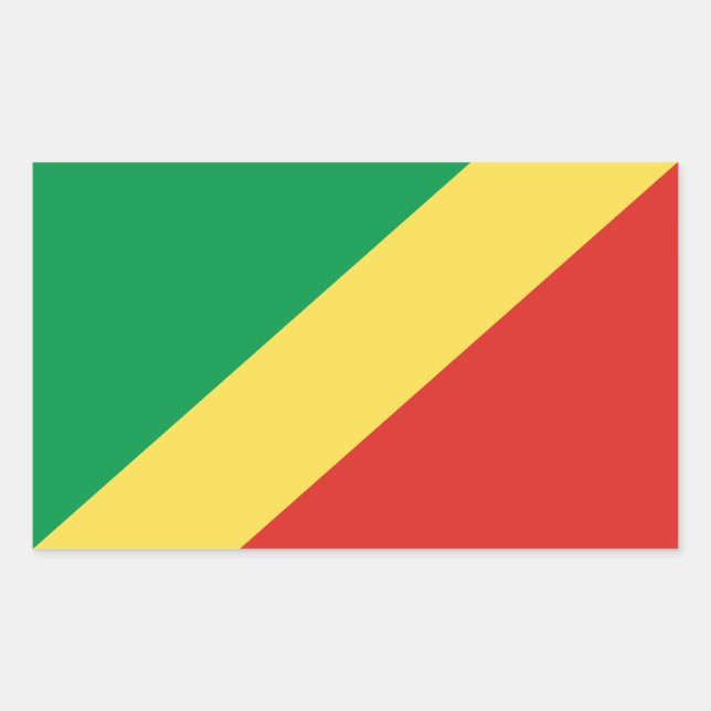 Republic of the Congo Flag Rectangular Sticker (Front)