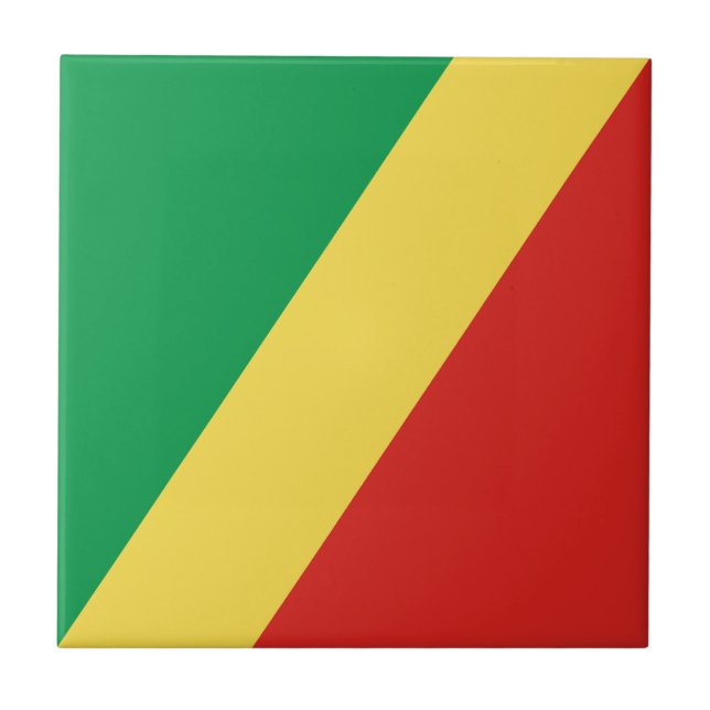 Republic of the Congo Flag Tile (Front)