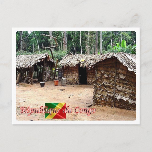 Republic of the Congo - Pygmee House - Postcard (Front)