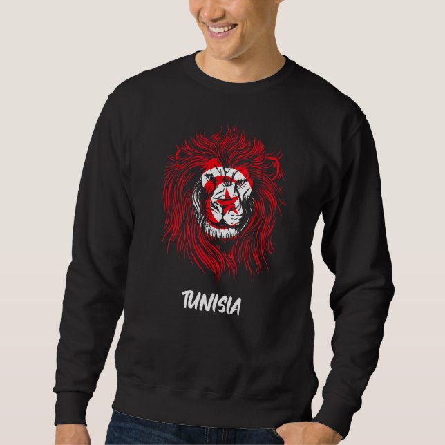 Republic Of Tunisia Lions Tunisian Flag Sweatshirt (Front)